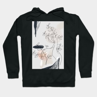 Woman outline painting sensual print Hoodie